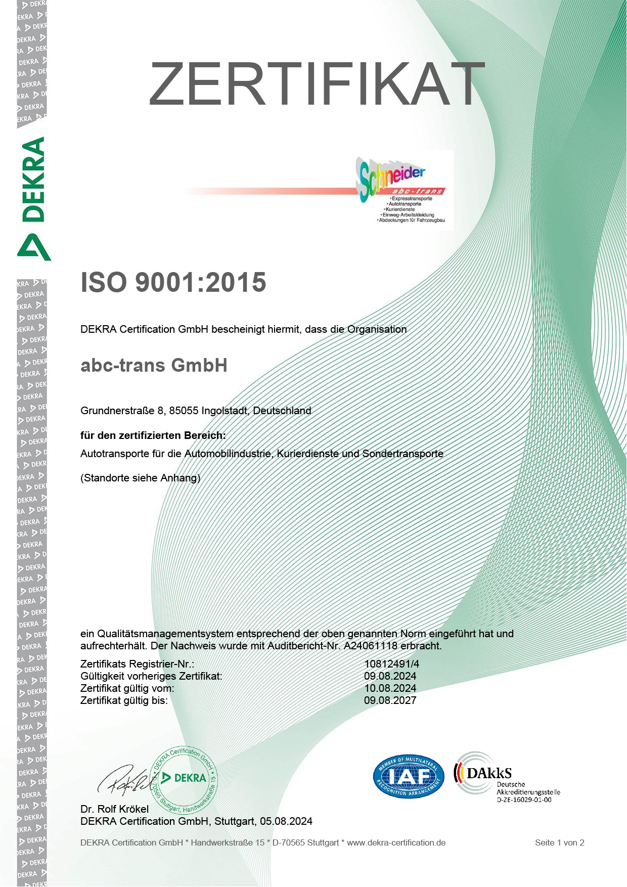 abc-trans Schneider, Fahrzeugtransporte, Ingolstadt